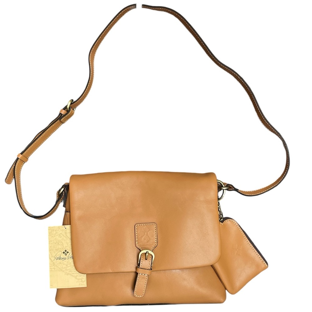 Patricia Nash Mili Leather Medium Flap Crossbody w/ Coin Pouch  0123